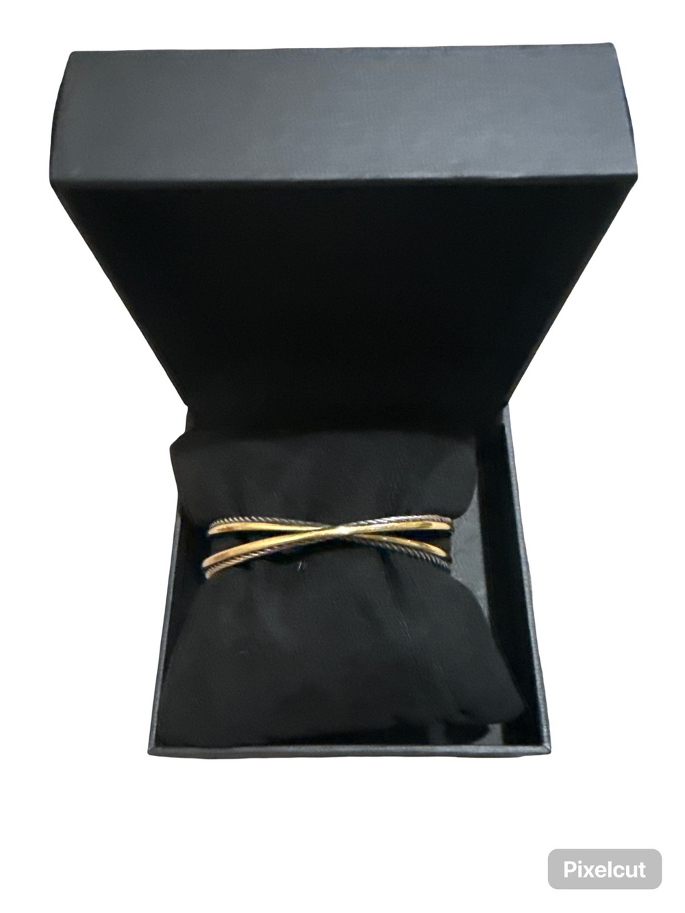 David Yurman Classic Cable Crossover Bracelet – Sterling Silver & 14K Gold
